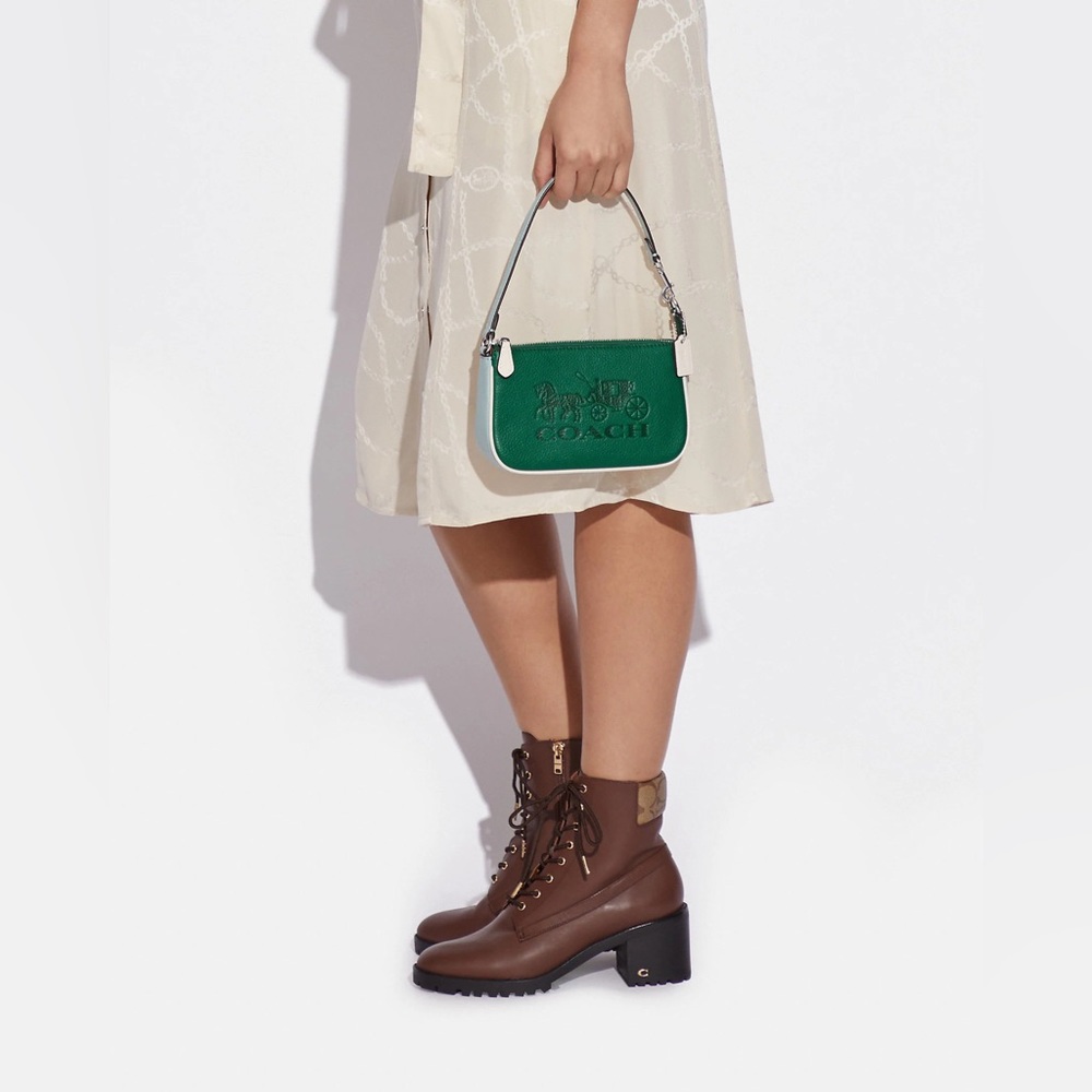 Coach Nolita 19 in Colorblock with Horse and Carriage